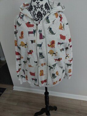 Fleece Lined Jacket,  Dogs, size large, SM Wardrobe